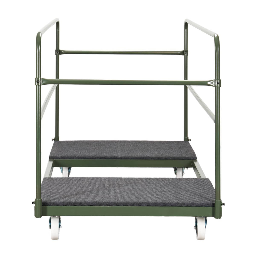 8 Plywood 96" x 30" (8 Foot) Rectangle Folding Tables with Metal Edge + Extra Large Steel Banquet Table Cart
