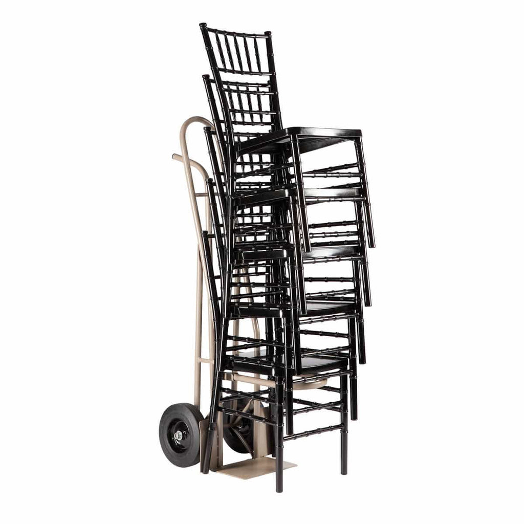 Gray Space Saving Ballroom Chair Steel Stack Dolly - up to 7 chairs