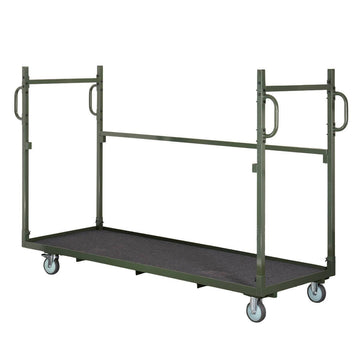The Moover 115G Vertical Stacking Chair Cart, Carpeted Plywood Deck, Holds Up To 32 Chairs