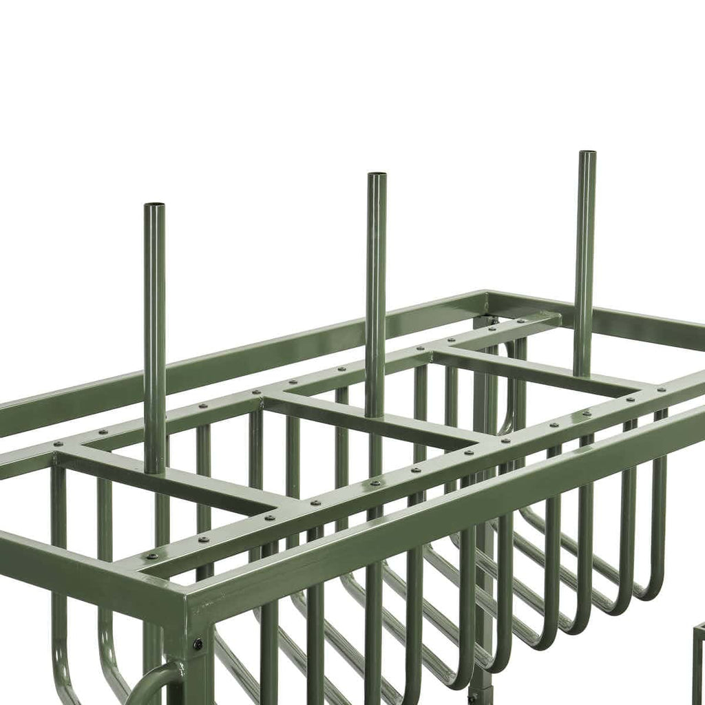 12 Stainless Steel 32" (2.67 Foot) Round Cocktail Table Kits + Cocktail Table Cart
