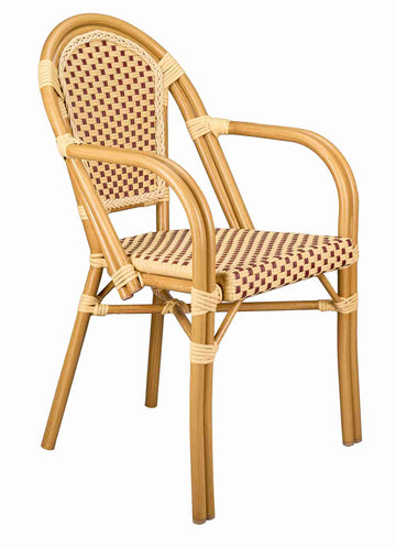 and French Bistro Patio Dining Chair with Arms