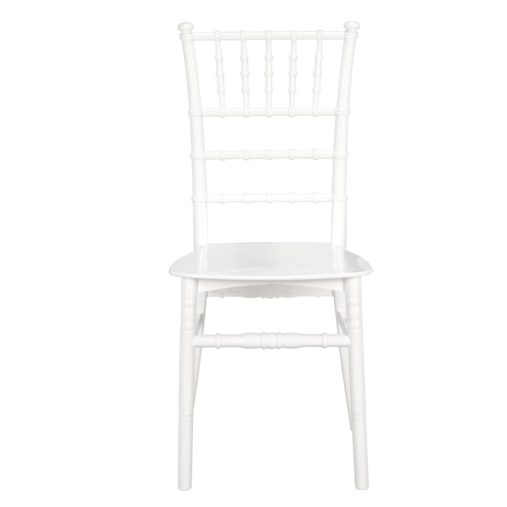 White Classic Resin Ballroom Chair