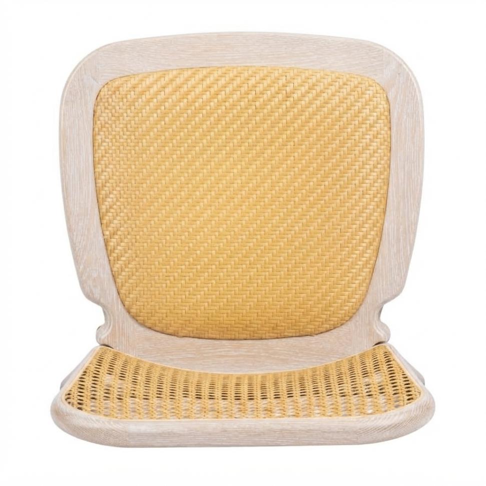 Natural Washed Emma Resin Chair with Natural Cane Back and Rattan Seat