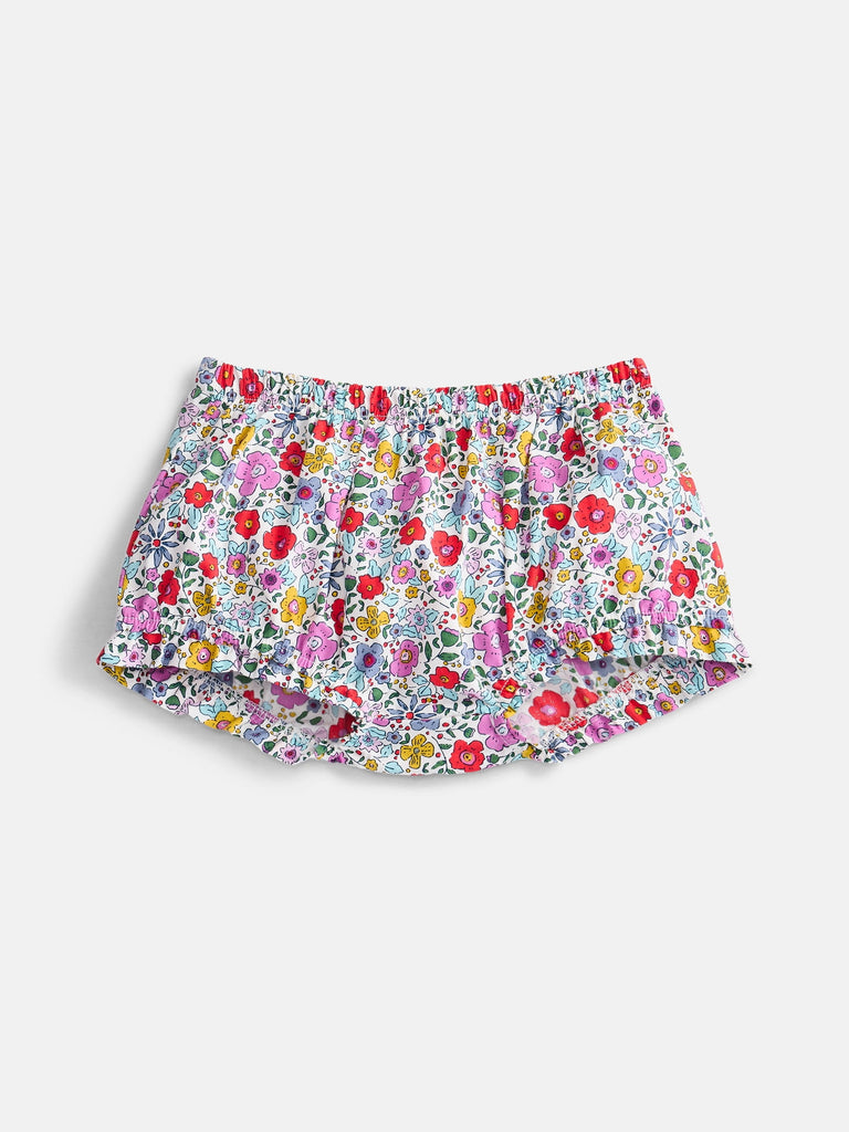 Baby Girls Dress with Puff Sleeves and Shorts Set, 2 Piece
