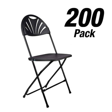 200 Pack Fan Back Steel Poly Folding Chairs