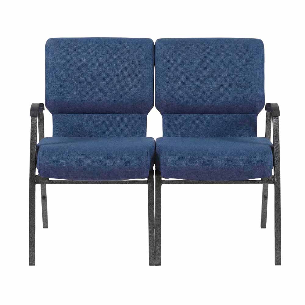 Fabric Two Seat Waiting Room Chair/Loveseat on Frame