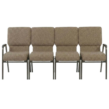 Fabric Four Seat Waiting Room Chair/Loveseat on Vein Frame