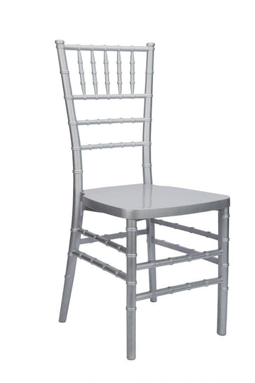 Silver Heavy-Duty Resin Ballroom Chair