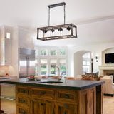 Syesha 4 - Light 36.4 Chandelier with Wrought Iron Accents