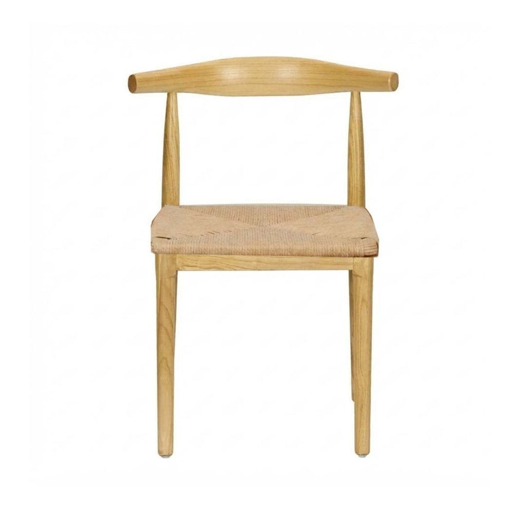 Natural Wood Horn Chair with Natural Rope Seat