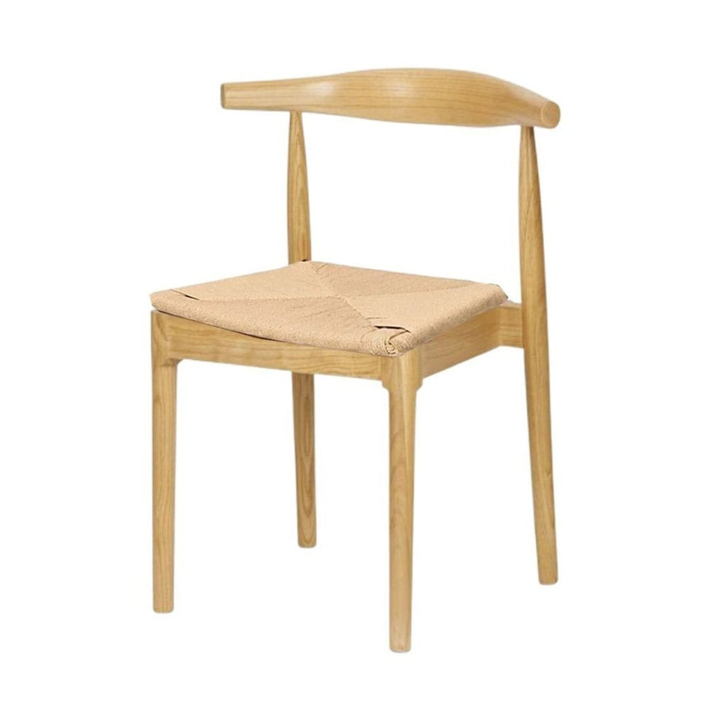 Natural Wood Horn Chair with Natural Rope Seat
