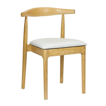 Horn Wood Chair with Vinyl Cushion