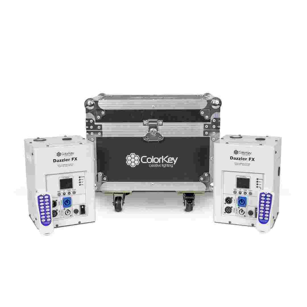 Dazzler FX MKII 2 Pack Cold Spark Machines with Road Case