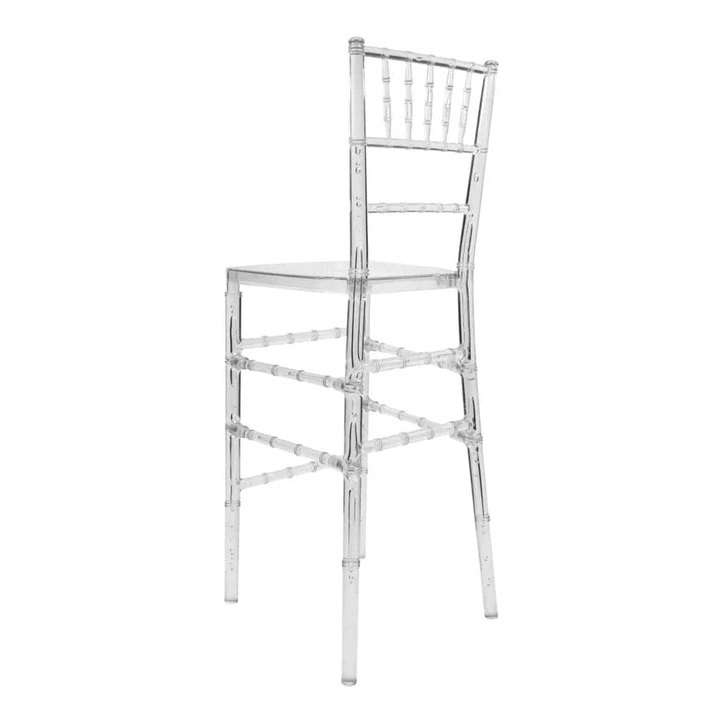 Clear Resin Crystal-Clear Ballroom 30" Standard Bar Height Bar Stool - 4 Pack