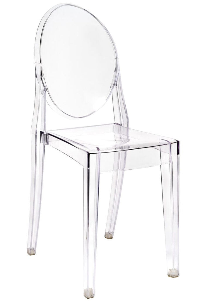 Resin Oval Back Victoria Ghost Chair