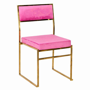 Melissa Chair in Stainless Steel Frame with Cushion Seat and Back