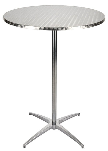 32" Round Stainless Steel Bar Height Cocktail Table Kit