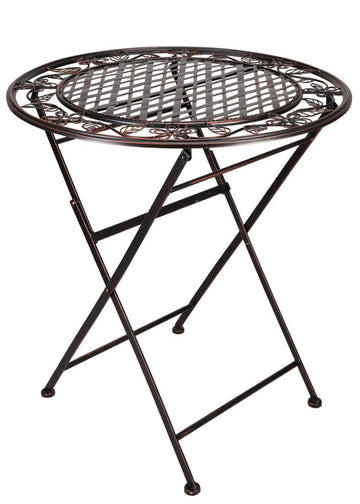 28" Distressed Bronze Barcelona Bistro Table