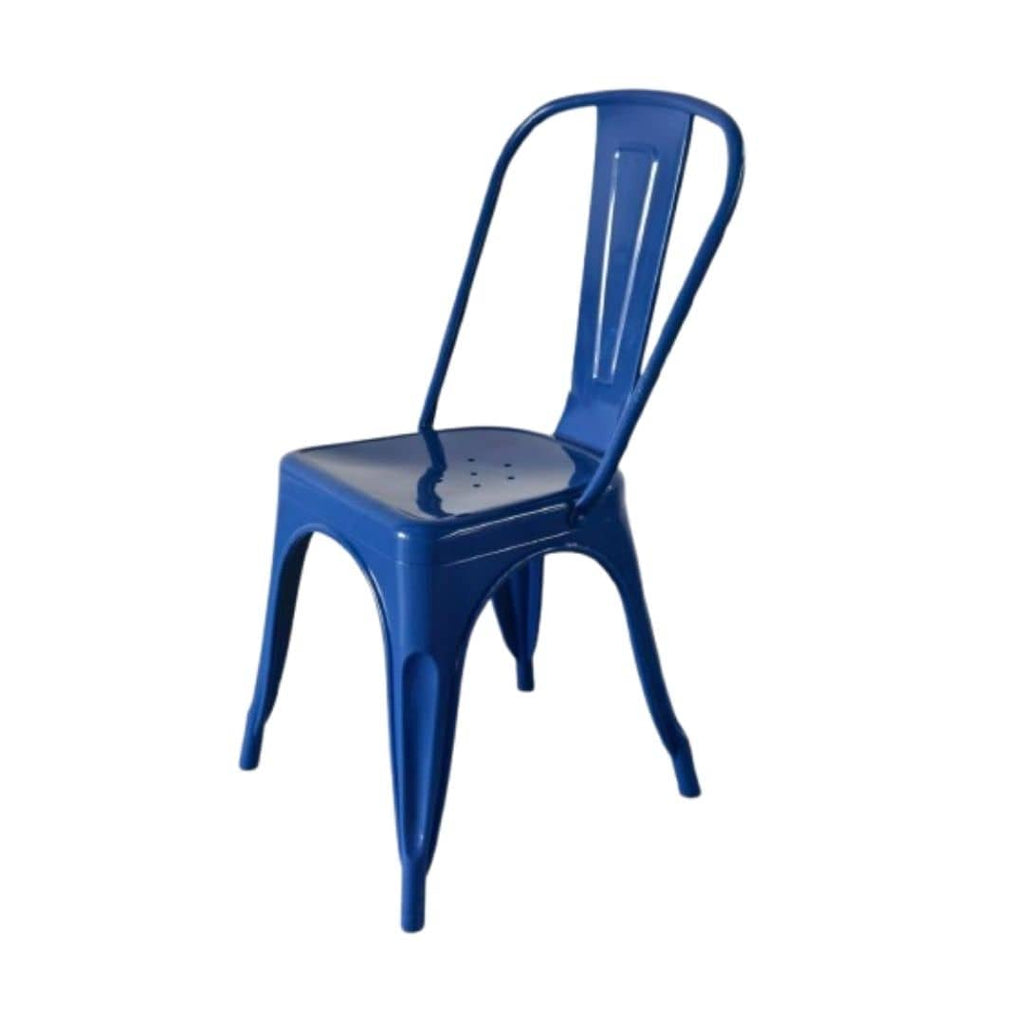 Blue All Weather Tolix Style Resin Chair