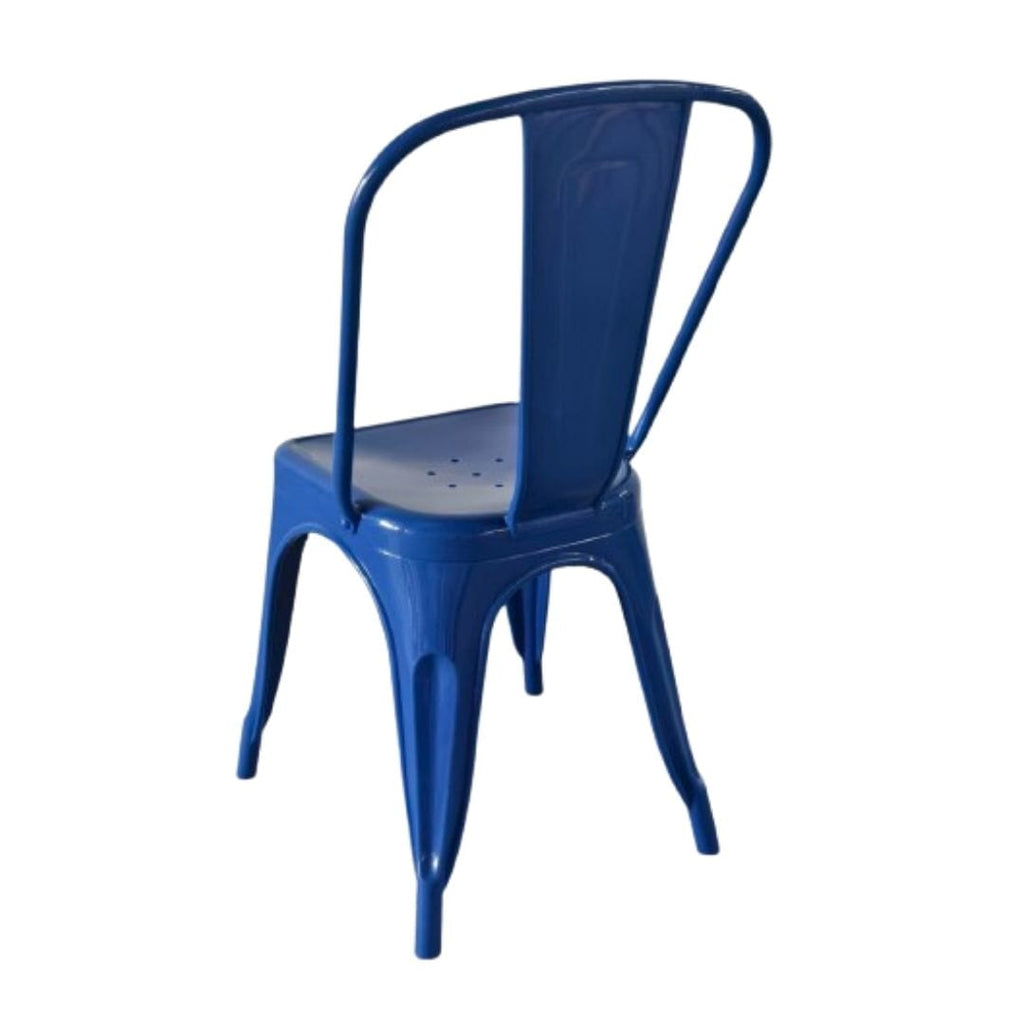 Blue All Weather Tolix Style Resin Chair