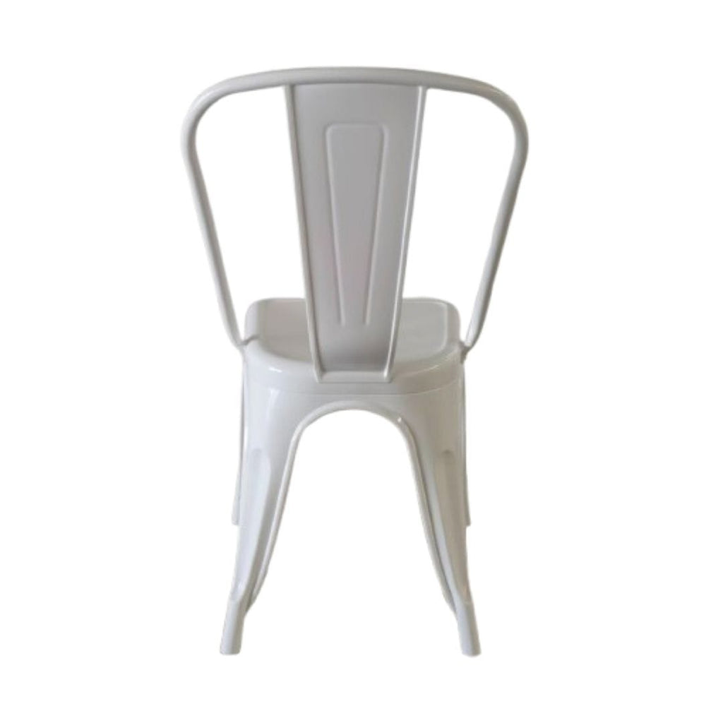 White All Weather Tolix Style Resin Chair