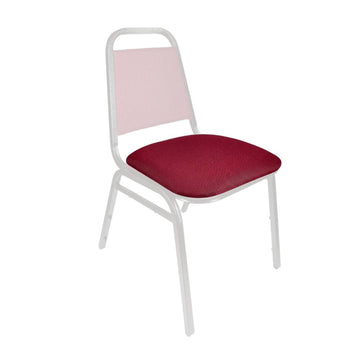 Burgundy Fabric Replacement 1.5" Cushion for Trapezoid Banquet Chair