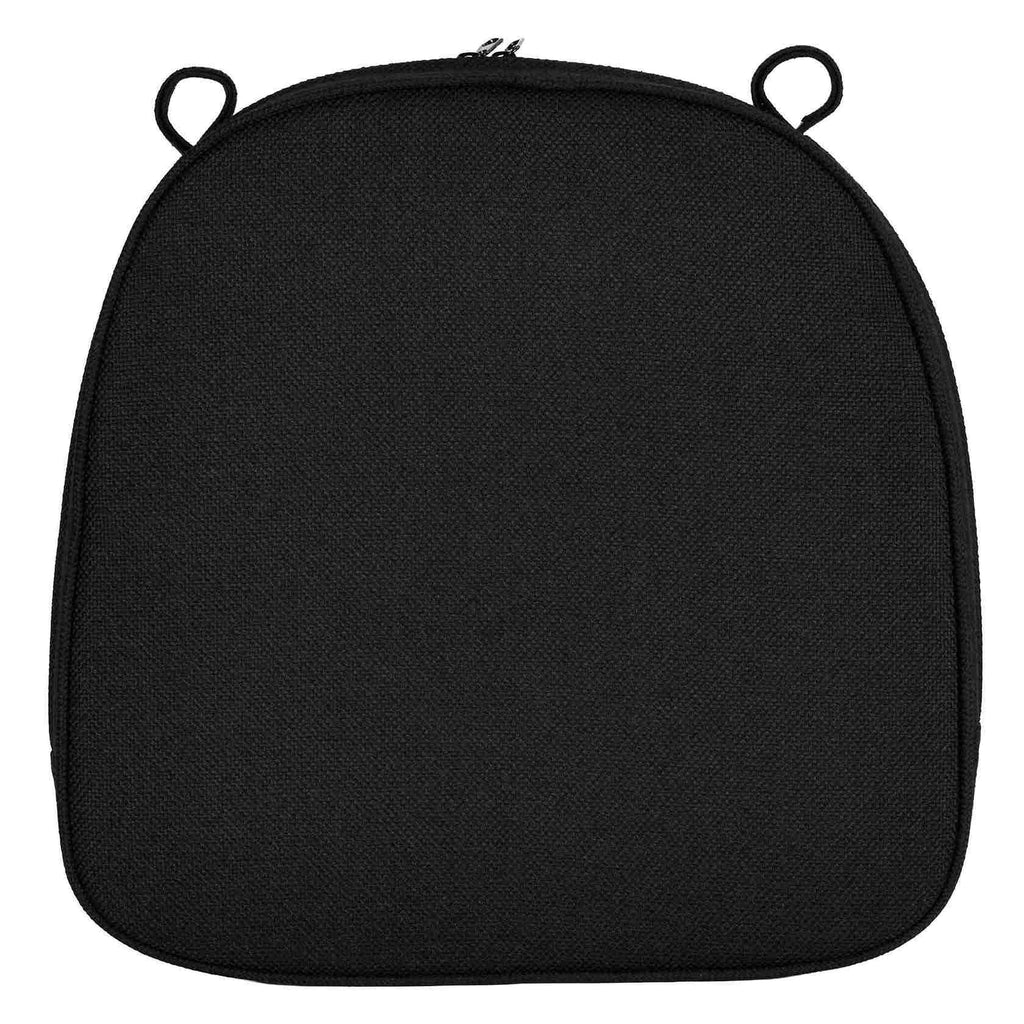 Black with Black Piping 2.5" Thick Chair Cushion - Premium Cushions