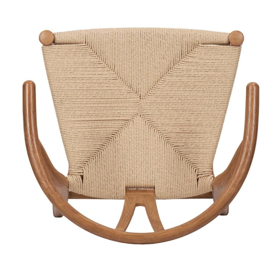 Chestnut Wishbone Resin Chair with Natural Finish PE Rope Seat