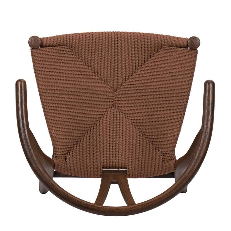 Fruitwood Wishbone Resin Chair with Brown PE Rope Seat