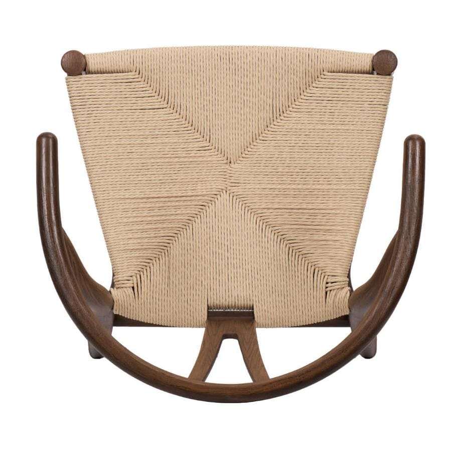 Fruitwood Wishbone Resin Chair with Natural Finish PE Rope Seat