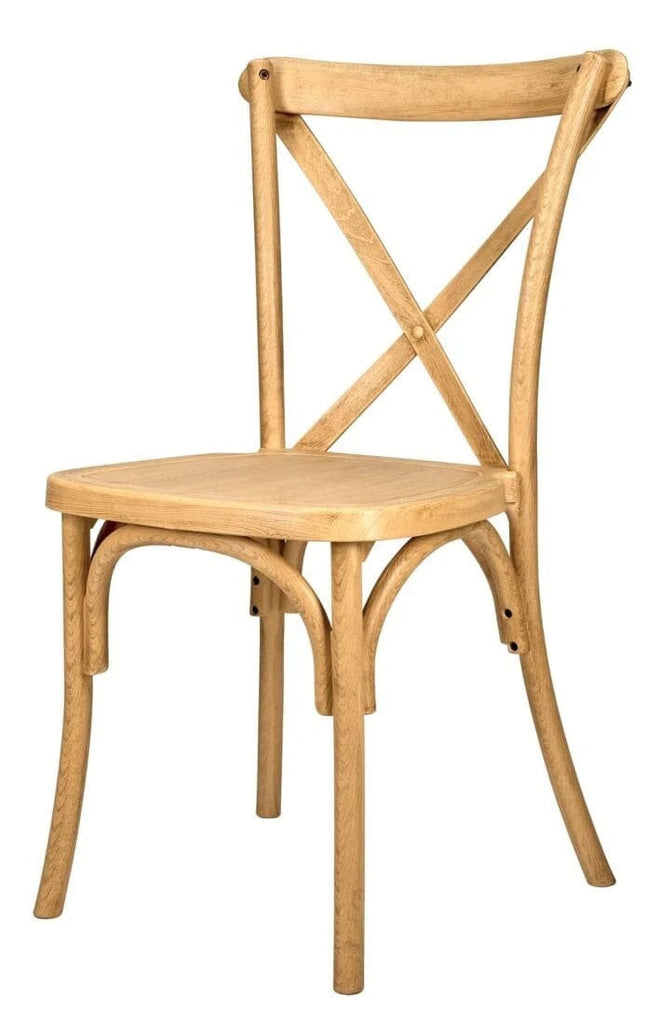 Scratch and Dent Natural Resin Steel-Core Cross Back Chair