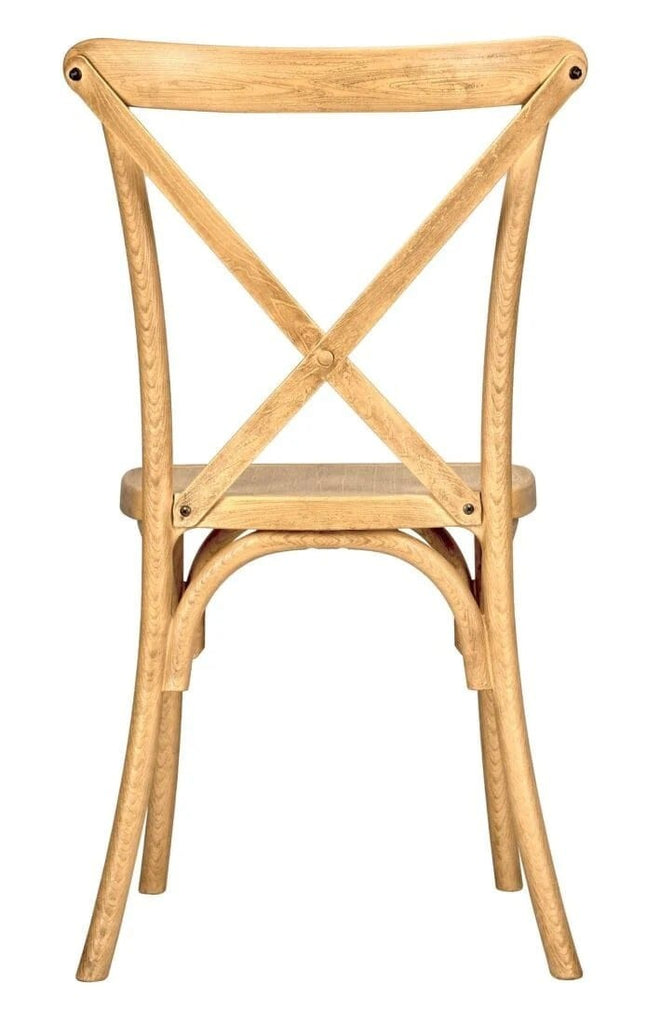 Scratch and Dent Natural Resin Steel-Core Cross Back Chair
