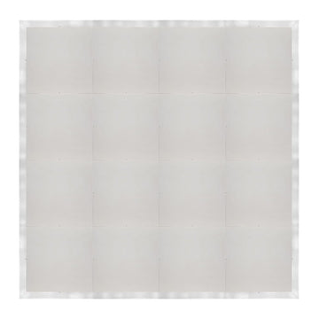 16' x 16' White Portable Dance Floor with Silver Edge Trim