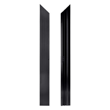 Black Aluminum Dance Floor Left Female Corner Rail with Camlock