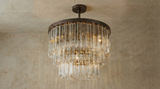 Inspired Cielo Style Three-Tier 36 Inch Round Chandelier Bronze Finish - Main