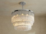 Inspired Cielo Style Three-Tier 48 Inch Round Chandelier Stainless Steel Finish - Main