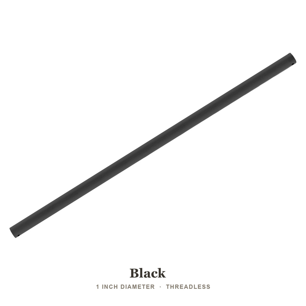 Ceiling Fan Downrod Extension Pole, 1 Inch Diameter, Threadless Universal Fit