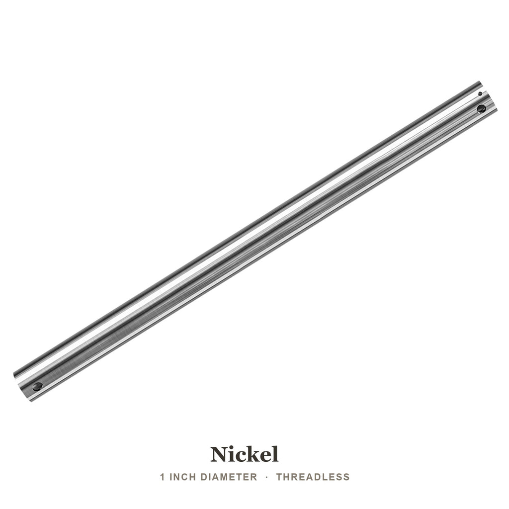 Ceiling Fan Downrod Extension Pole, 1 Inch Diameter, Threadless Universal Fit