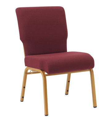 Fabric Church Chair with Full Back 20.5" Wide Steel Frame