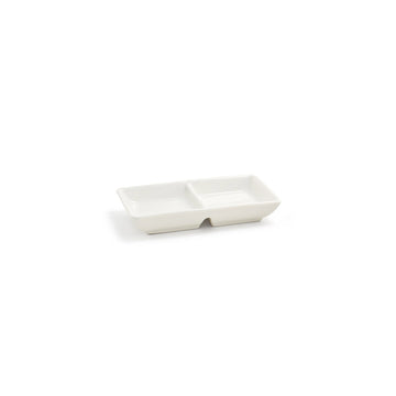 4.75" x 2.75" Two Compartment Dish - 2 oz - Case of 12