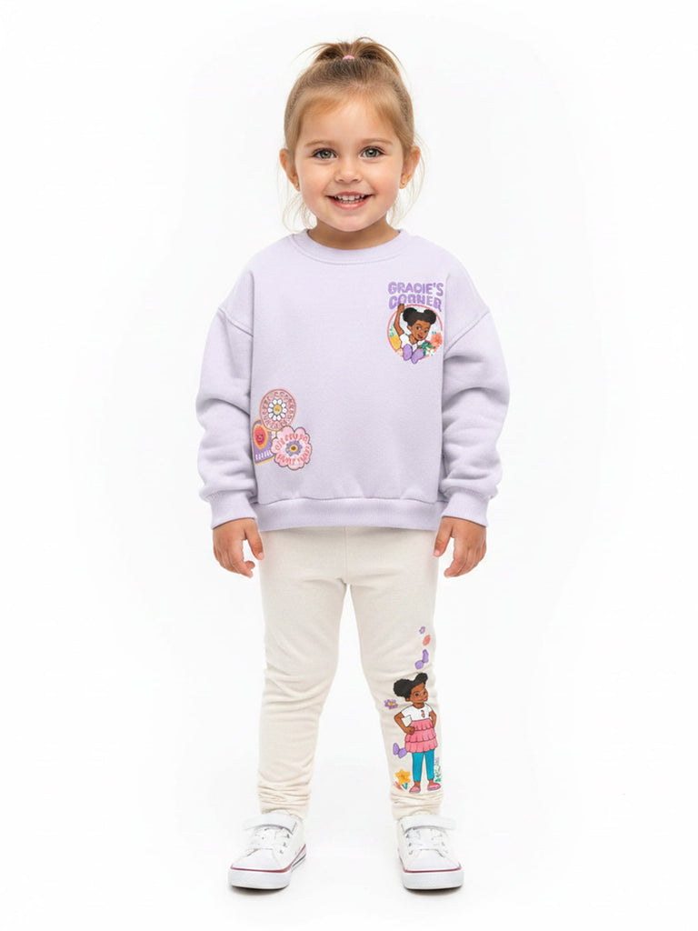 Baby and Toddler Girls Fleece Sweatshirt and Leggings Set