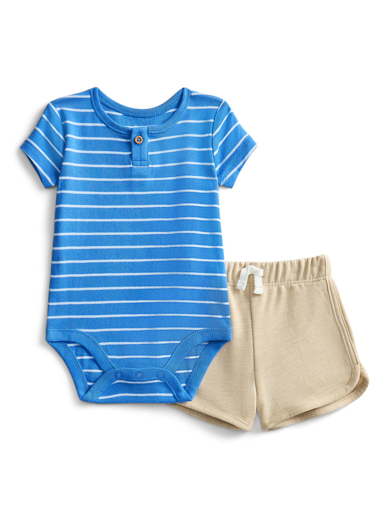 Baby Boys Bodysuits, Shorts and Pants Outfit Set, 4-Piece