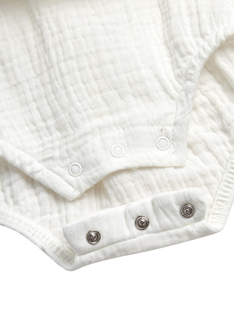 Baby Girls' Smocked Cotton Romper with Sun Hat Set, 2-Piece
