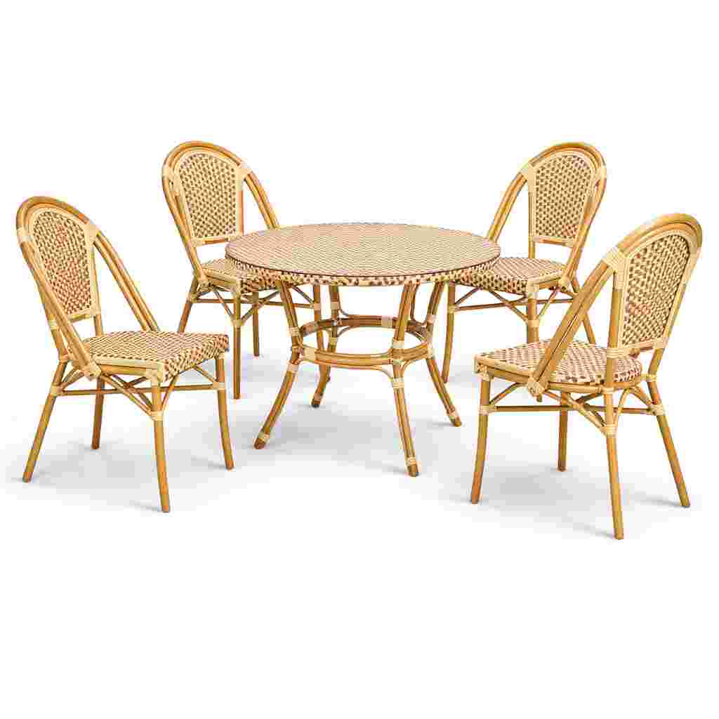 French Bistro Set Includes Table and 4 Chairs