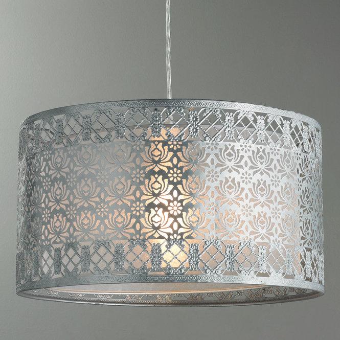 Filigree Lotus Metal Shade Pendant - F100-288