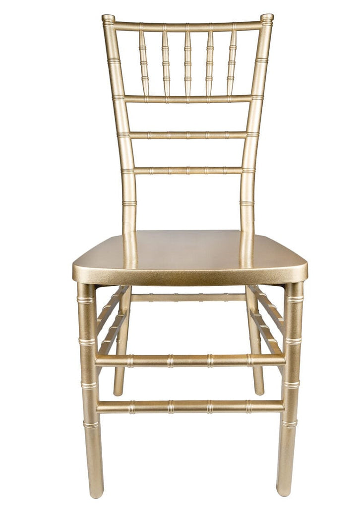Sparkling Gold Champagne Solid-Color Core Heavy-Duty Resin Ballroom Chair