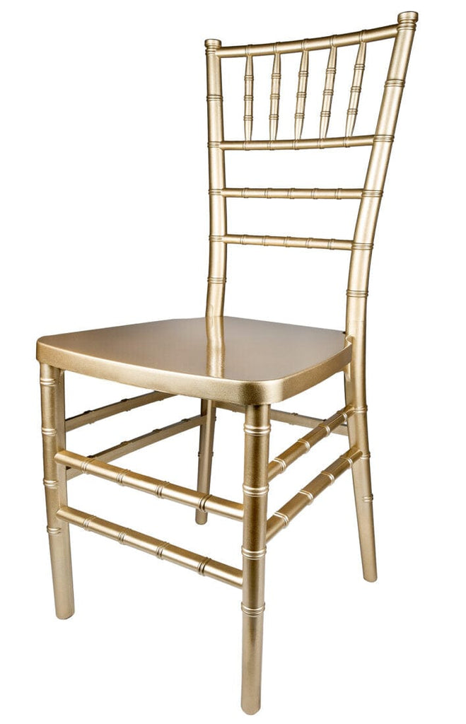 Sparkling Gold Champagne Solid-Color Core Heavy-Duty Resin Ballroom Chair