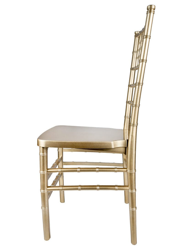 Sparkling Gold Champagne Solid-Color Core Heavy-Duty Resin Ballroom Chair