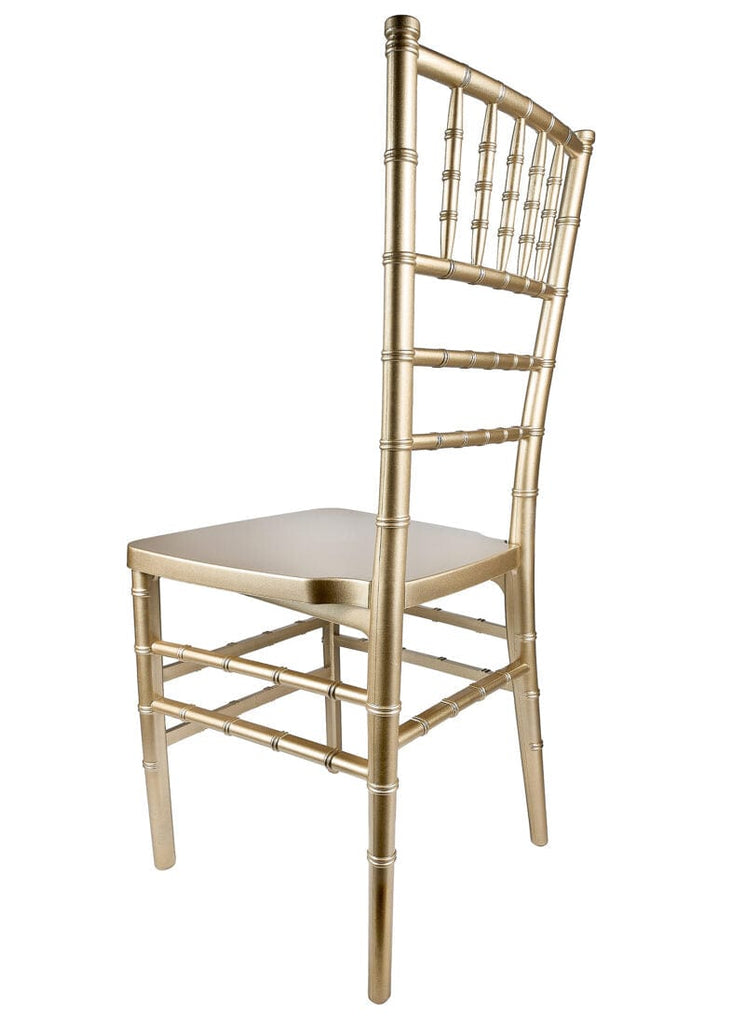 Sparkling Gold Champagne Solid-Color Core Heavy-Duty Resin Ballroom Chair