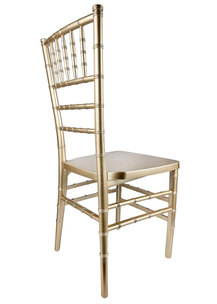 Sparkling Gold Champagne Solid-Color Core Heavy-Duty Resin Ballroom Chair